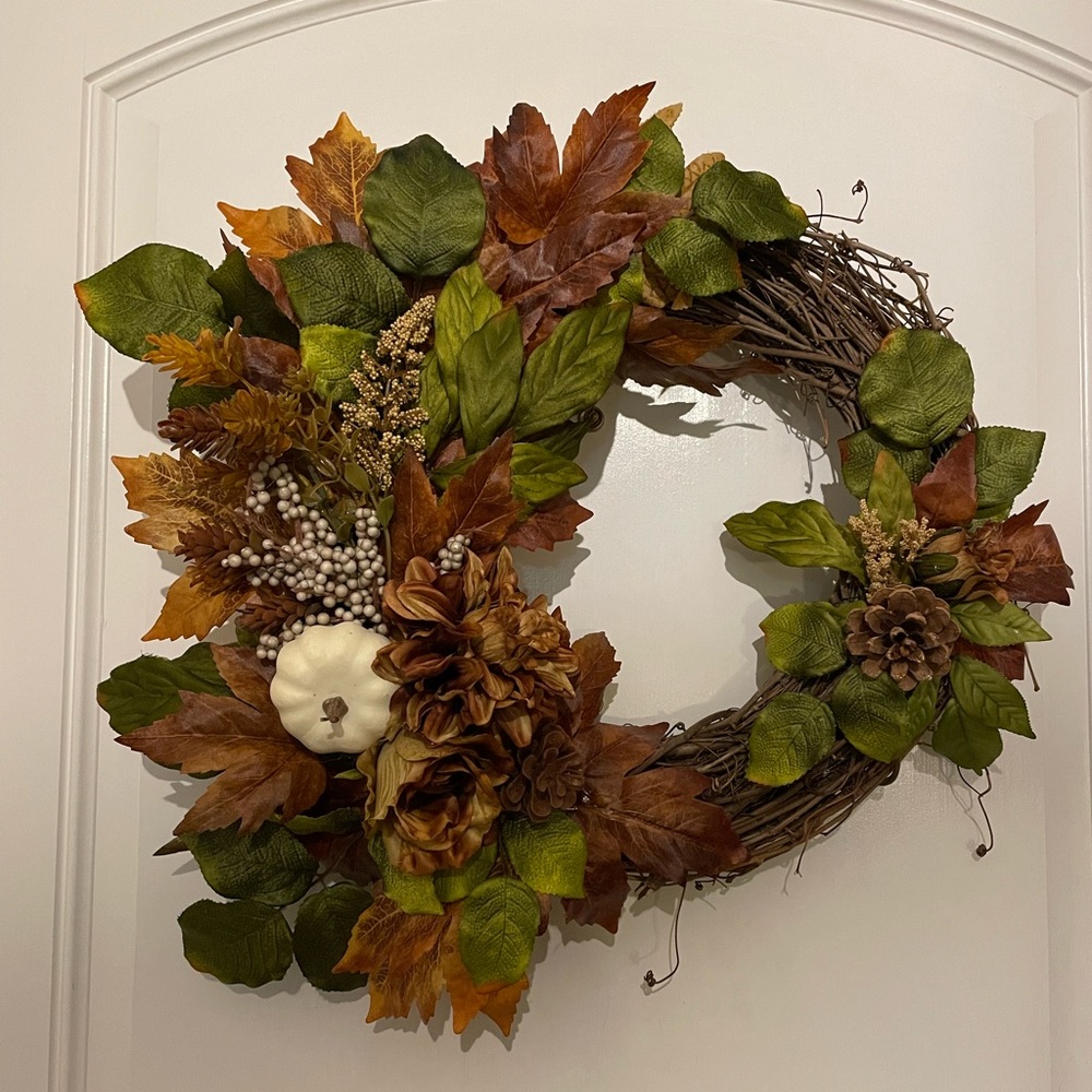 Wreath, door, wall, autumn, grapevine, 16-18”